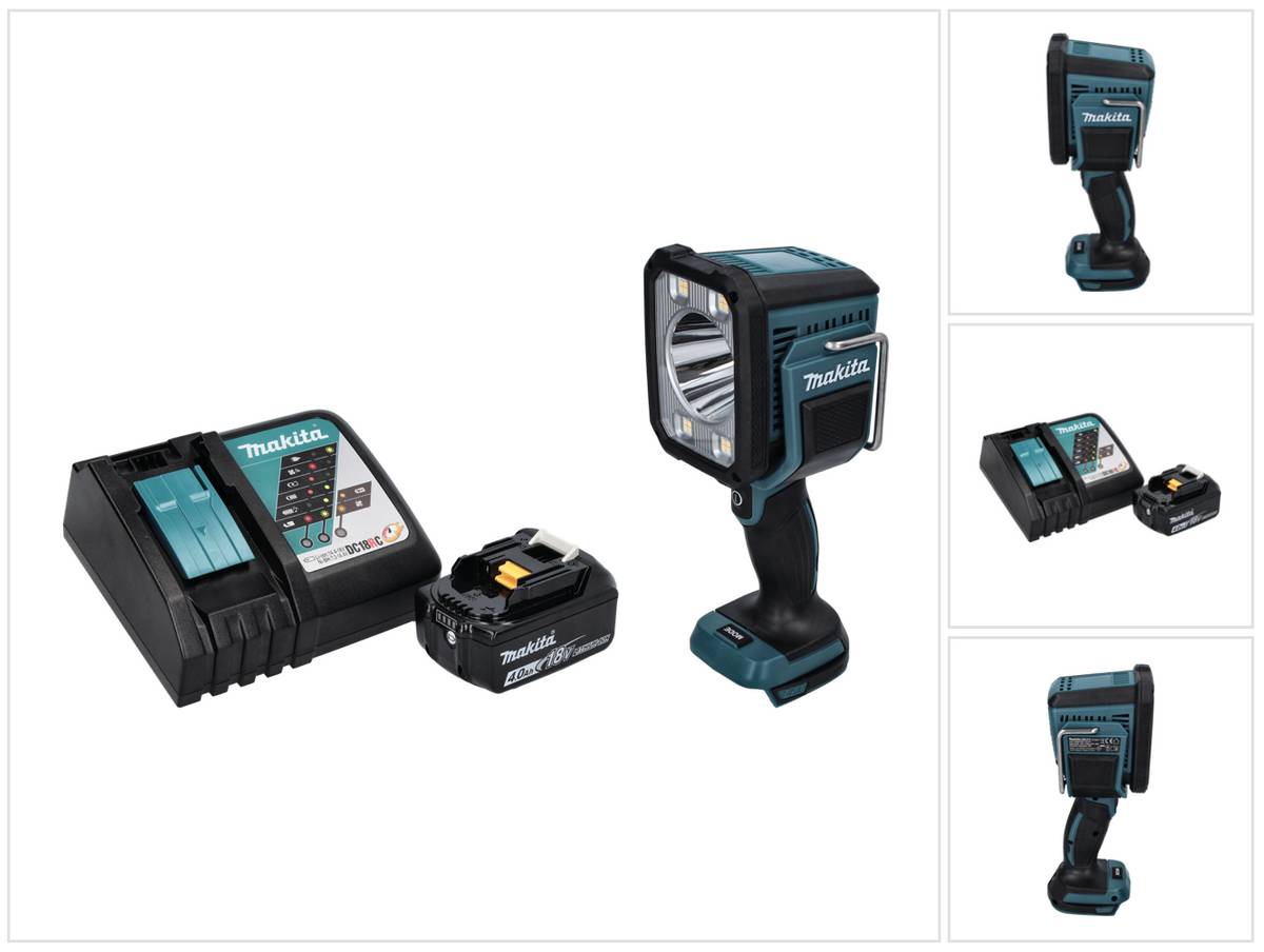 Makita DML 812 RM1 Akku LED Handstrahler Taschen Lampe 18 V 1250 lm + 1x Akku 4,0 Ah + Ladegerät