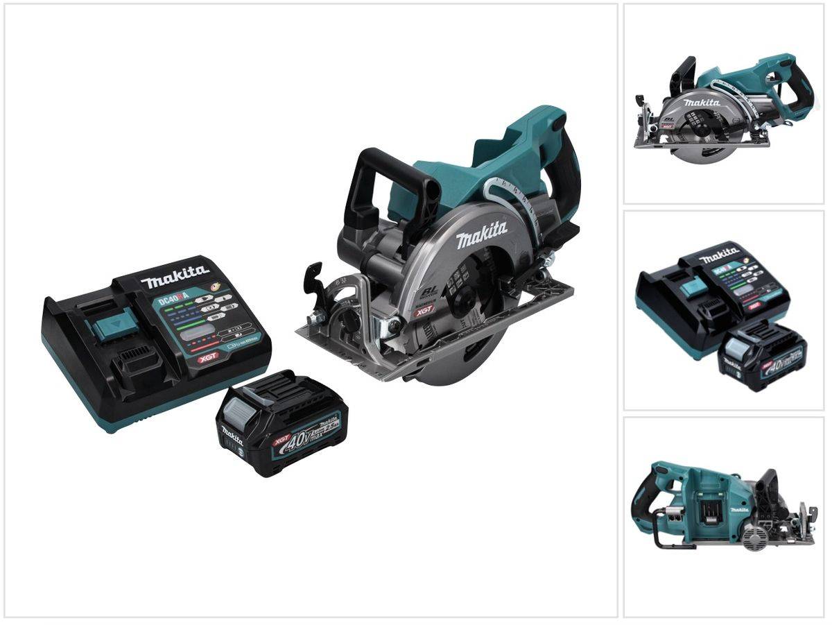 Makita RS 001 GD1 Akku Handkreissäge 40 V max. 185 mm Brushless + 1x Akku 2,5 Ah + Ladegerät