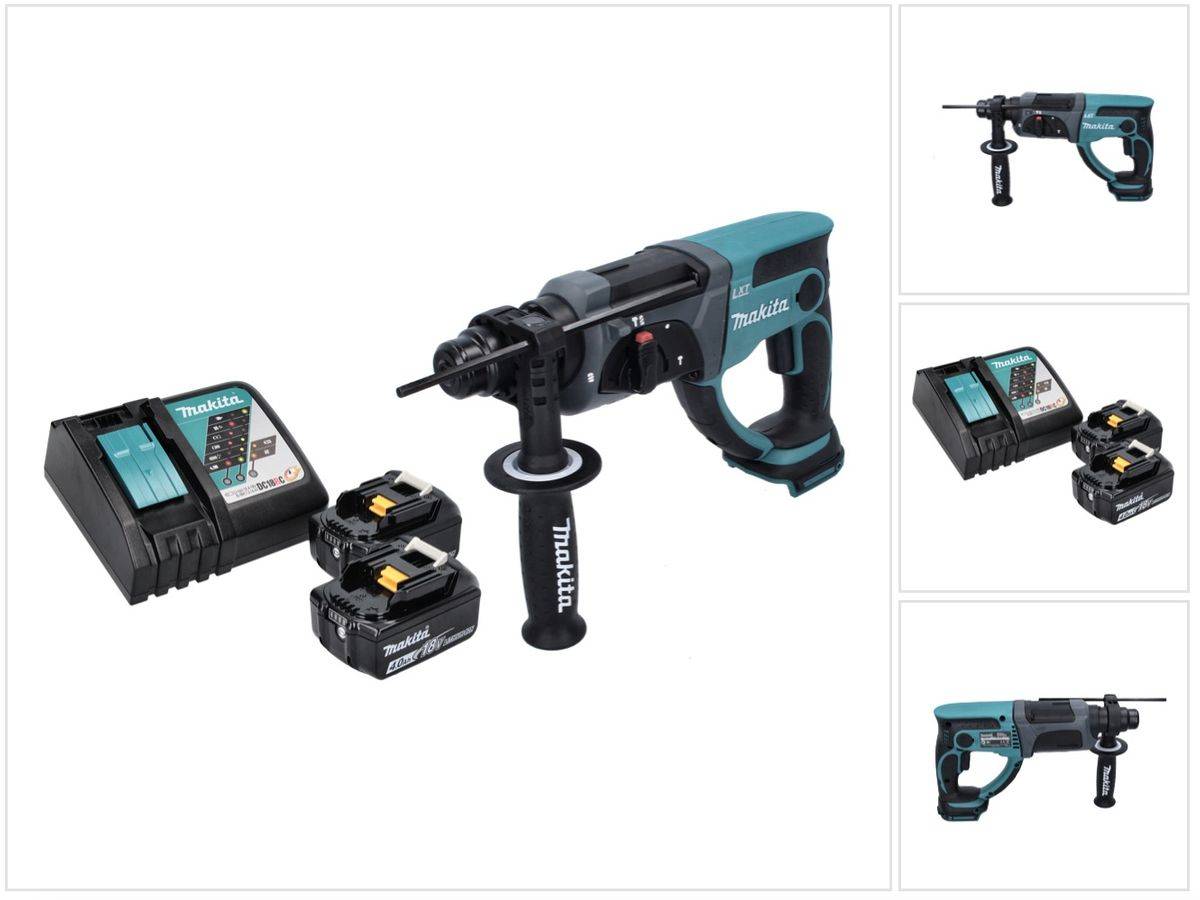 Makita DHR 202 RM Akku Kombihammer 18 V 2,0 J SDS Plus + 2x Akku 4,0 Ah + Ladegerät
