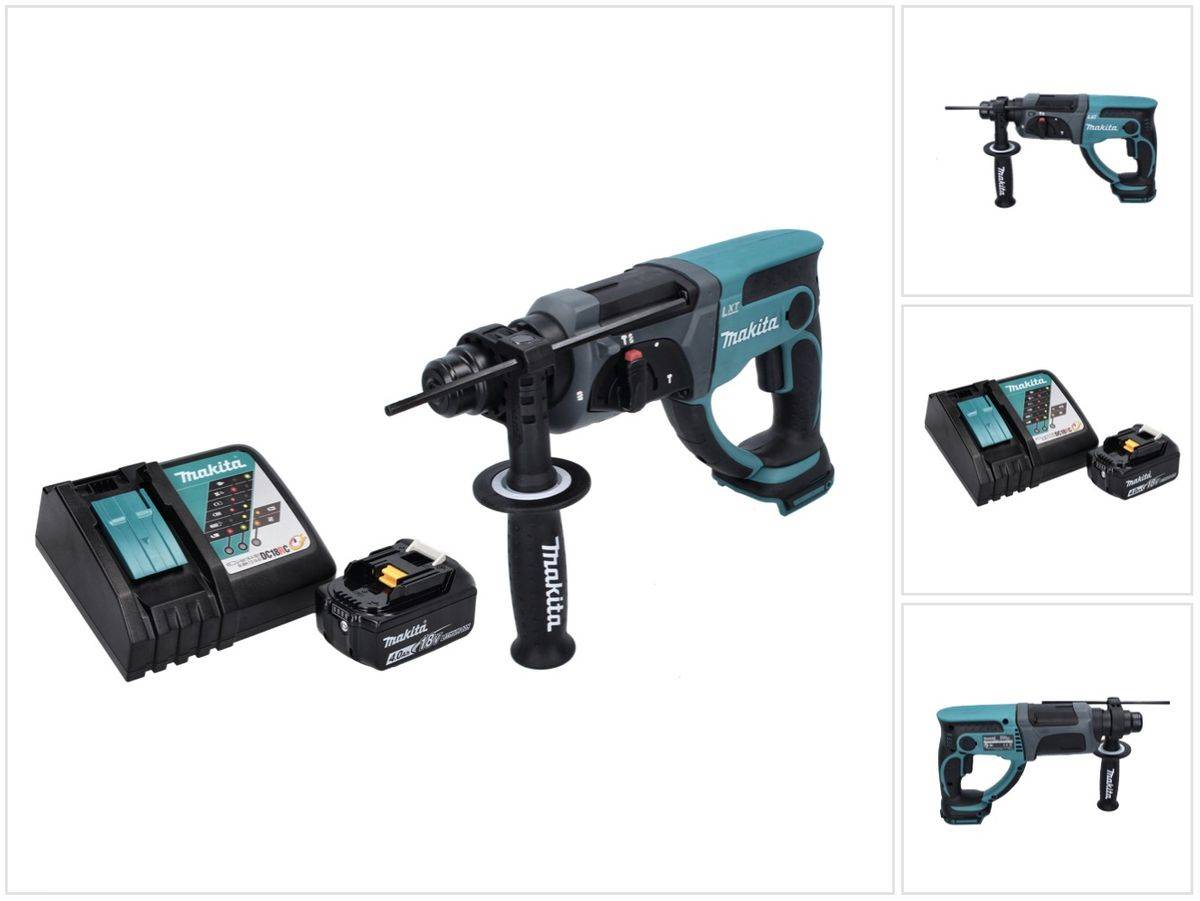 Makita DHR 202 RM1 Akku Kombihammer 18 V 2,0 J SDS Plus + 1x Akku 4,0 Ah + Ladegerät