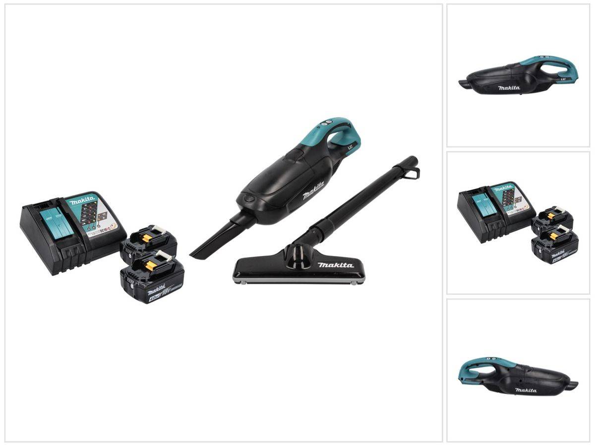 Makita DCL 182 RM B Akku Staubsauger 18 V Schwarz + 2x Akku 4,0 Ah + Ladegerät