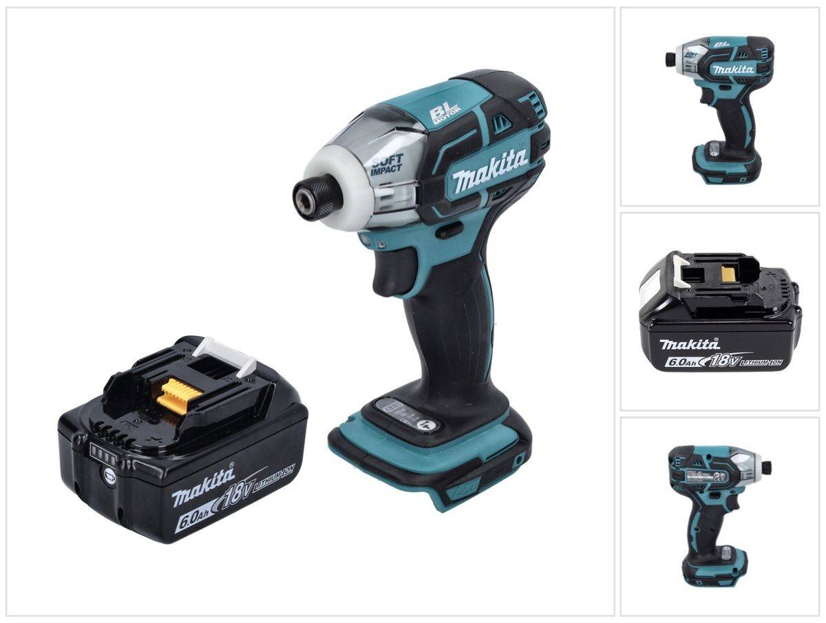 Makita DTS 141 G1 Akku Impulsschrauber 18 V 40 Nm 1/4" Brushless + 1x Akku 6,0 Ah - ohne Ladegerät