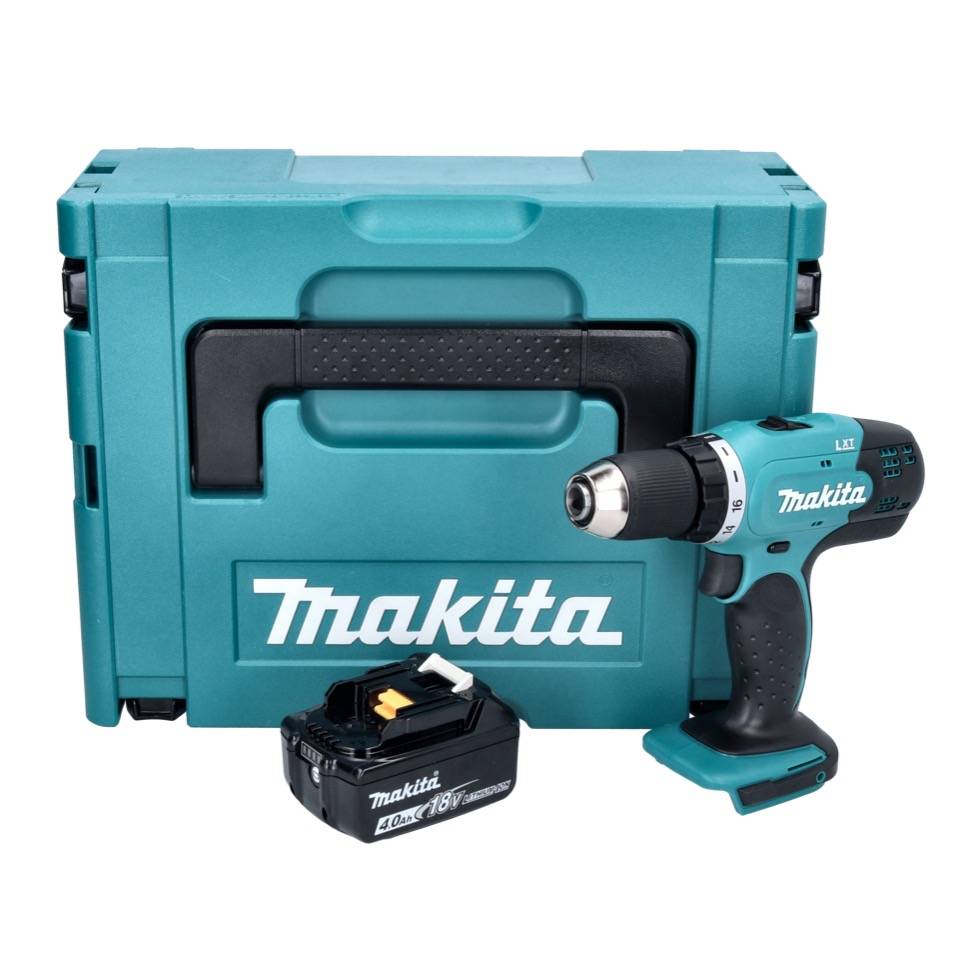 Makita DDF 453 M1J Akku Bohrschrauber 18 V 42 Nm + 1x Akku 4,0 Ah + Makpac - ohne Ladegerät