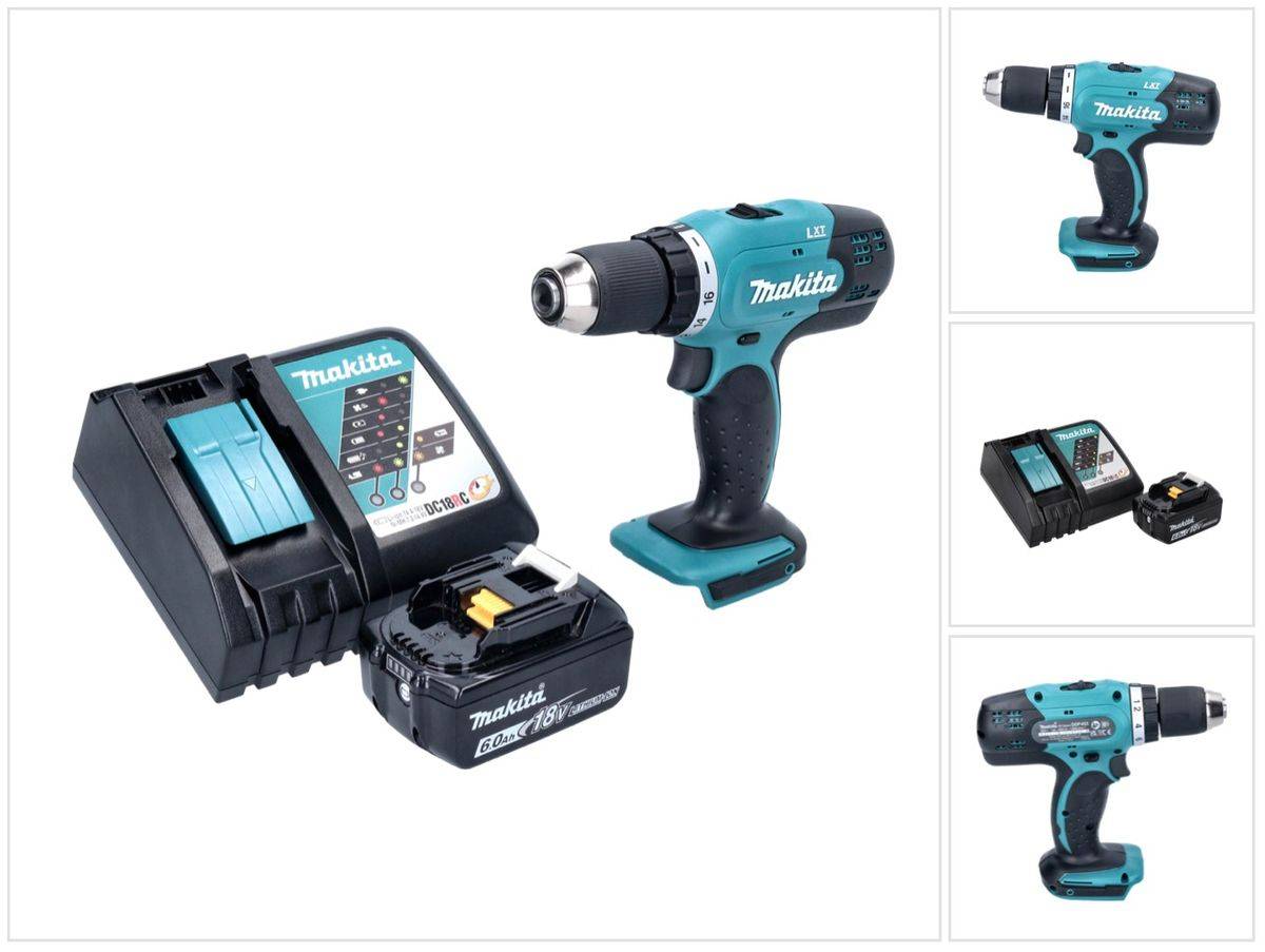 Makita DDF 453 RG1 Akku Bohrschrauber 18 V 42 Nm + 1x Akku 6,0 Ah + Ladegerät