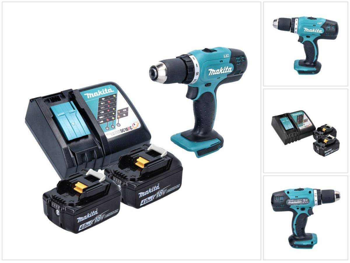 Makita DDF 453 RM Akku Bohrschrauber 18 V 42 Nm + 2x Akku 4,0 Ah + Ladegerät