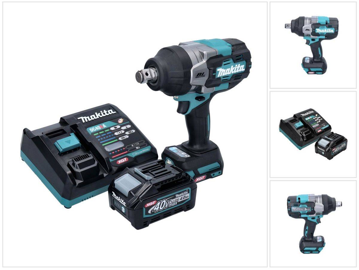 Makita TW 001 GM101 Akku Schlagschrauber 40 V max. 1800 Nm Brushless XGT + 1x Akku 4,0 Ah + Ladegerät