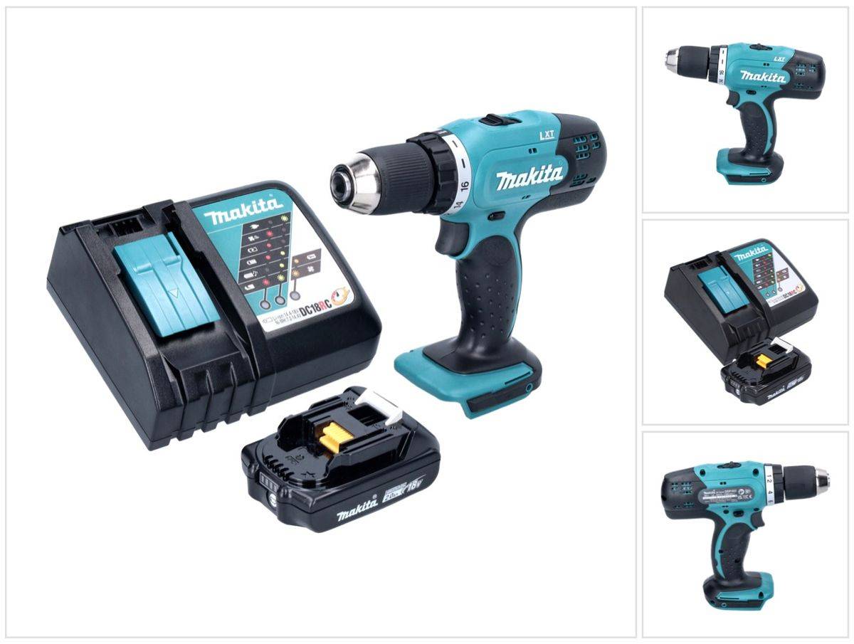 Makita DDF 453 RA1 Akku Bohrschrauber 18 V 42 Nm + 1x Akku 2,0 Ah + Ladegerät