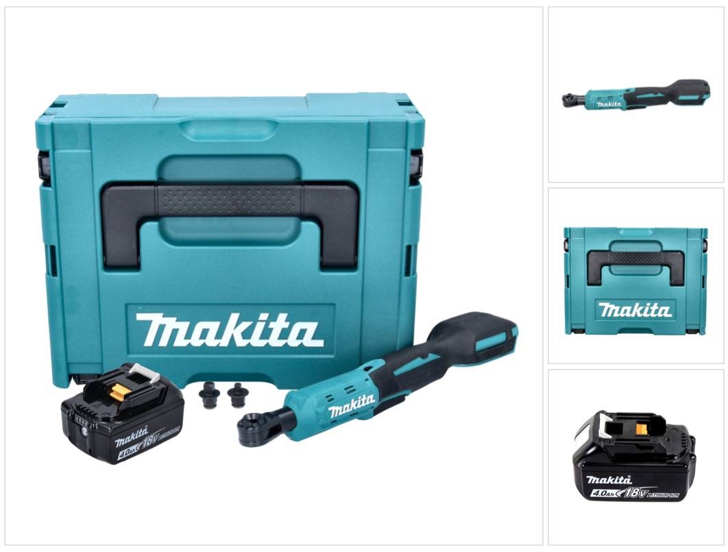 Makita DWR 180 M1J Akku Ratschenschrauber 18 V 47,5 Nm 1/4" 3/8" + 1x Akku 4,0 Ah + Makpac - ohne Ladegerät