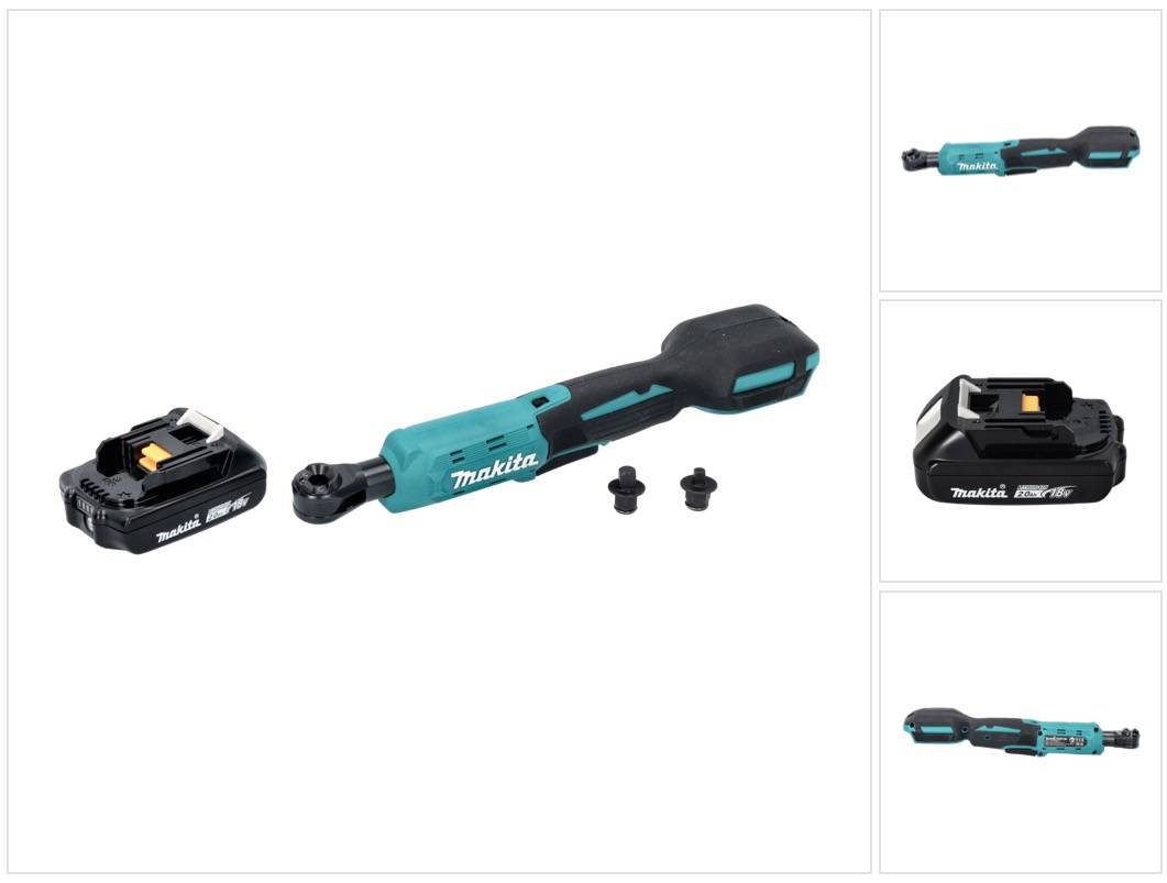 Makita DWR 180 A1 Akku Ratschenschrauber 18 V 47,5 Nm 1/4" 3/8" + 1x Akku 2,0 Ah - ohne Ladegerät