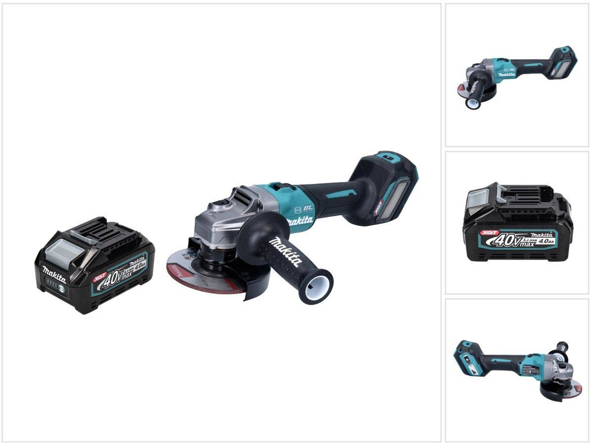 Makita GA 023 GM1 Akku Winkelschleifer 40 V max. 125 mm Brushless XGT + 1x Akku 4,0 Ah - ohne Ladegerät