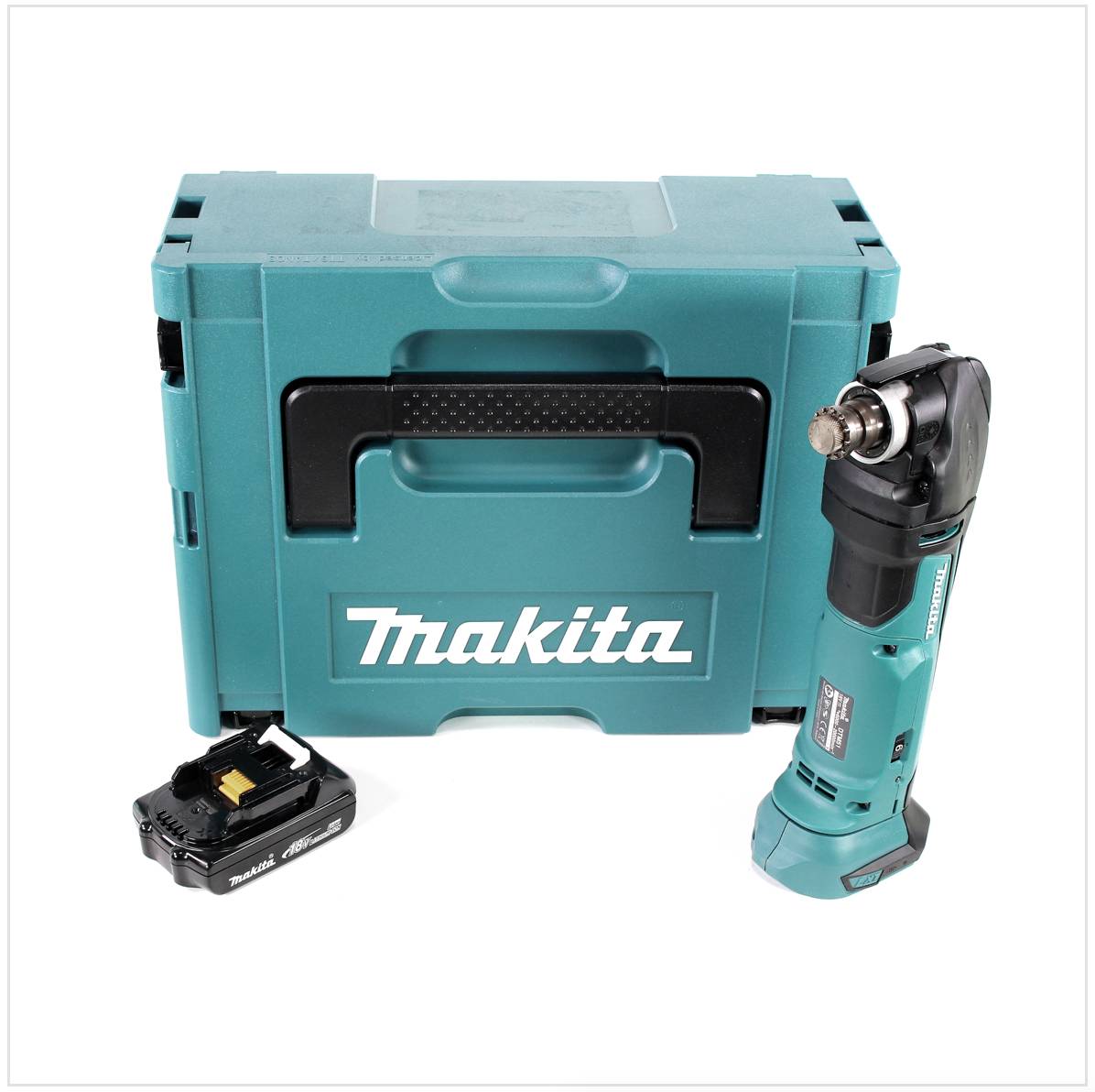 Makita DTM 51 18V Li-Ion Akku Multifunktionswerkzeug im Makpac + 1x BL 1815 N 18V - 1,5 Ah Li-Ion Akku - ohne Zubehör, ohne Ladegerät