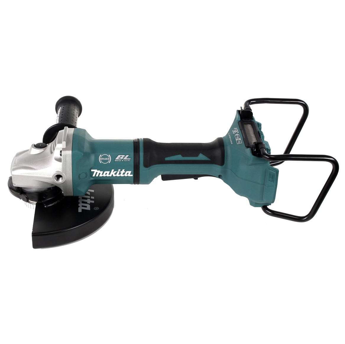 Makita DGA 900 GKX2 Akku Winkelschleifer 36V ( 2x18V ) 230mm Brushless + 2x Akku 6,0Ah + Ezynut + Koffer - ohne Ladegerät