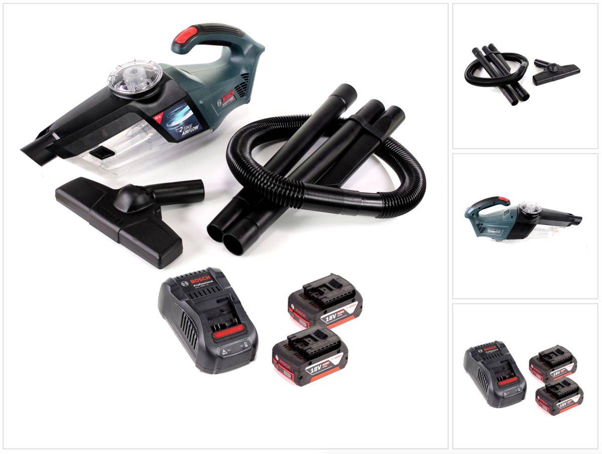 Bosch GAS 18V-1 Akku Staubsauger 18V + 2x Akku 5,0Ah + Ladegerät