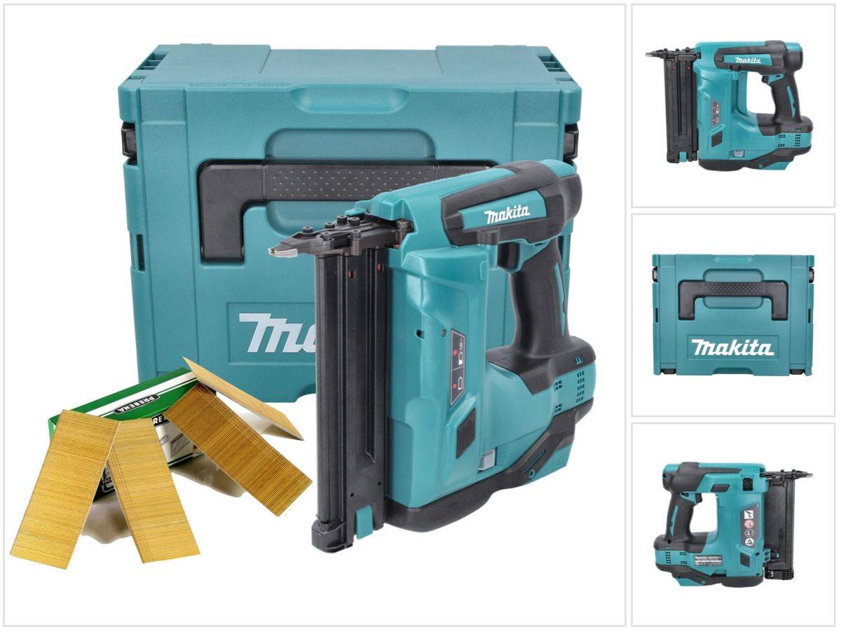 Makita DBN 500 ZJ Akku Stauchkopfnagler 18 V 15-50 mm + Stauchkopfnägel 50 mm 20000 Stück + Makpac - ohne Akku, ohne Ladegerät