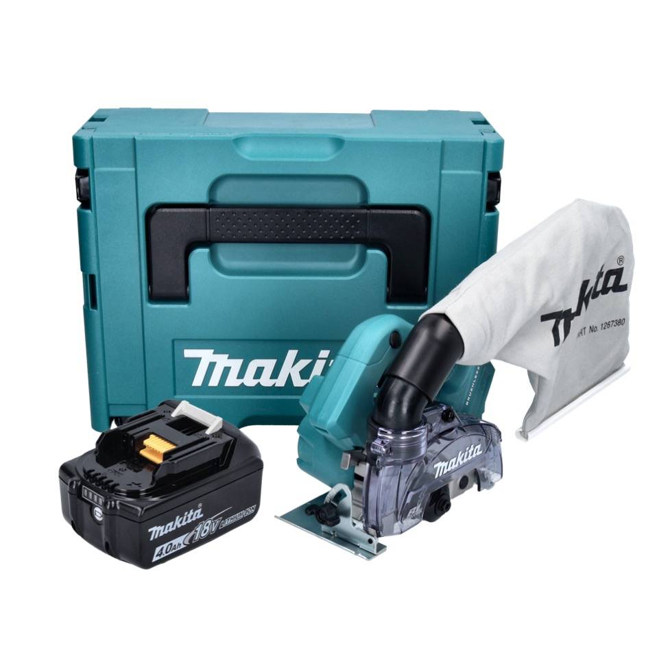 Makita DCC 500 M1J Akku Diamantschneider 18 V 125 mm Brushless + 1x Akku 4,0 Ah + Makpac - ohne Ladegerät