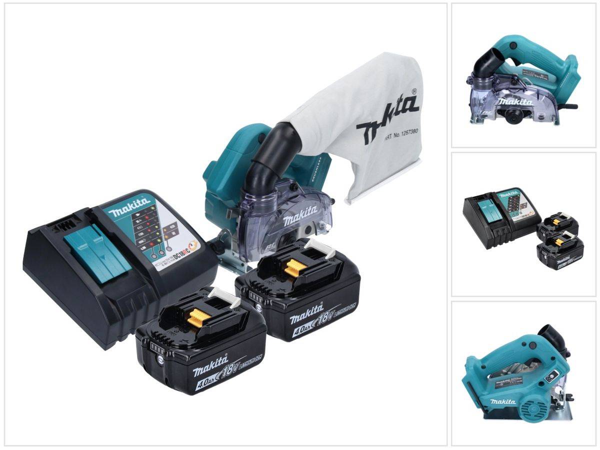 Makita DCC 500 RM Akku Diamantschneider 18 V 125 mm Brushless + 2x Akku 4,0 Ah + Ladegerät