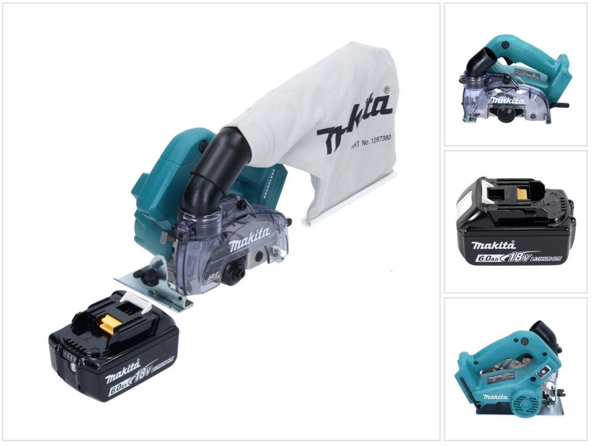 Makita DCC 500 G1 Akku Diamantschneider 18 V 125 mm Brushless + 1x Akku 6,0 Ah - ohne Ladegerät
