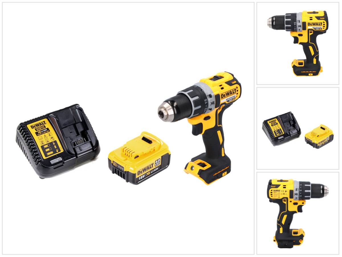 DeWalt DCD 791 M1 Akku Bohrschrauber 18 V 70 Nm Brushless + 1x Akku 4,0 Ah + Ladegerät
