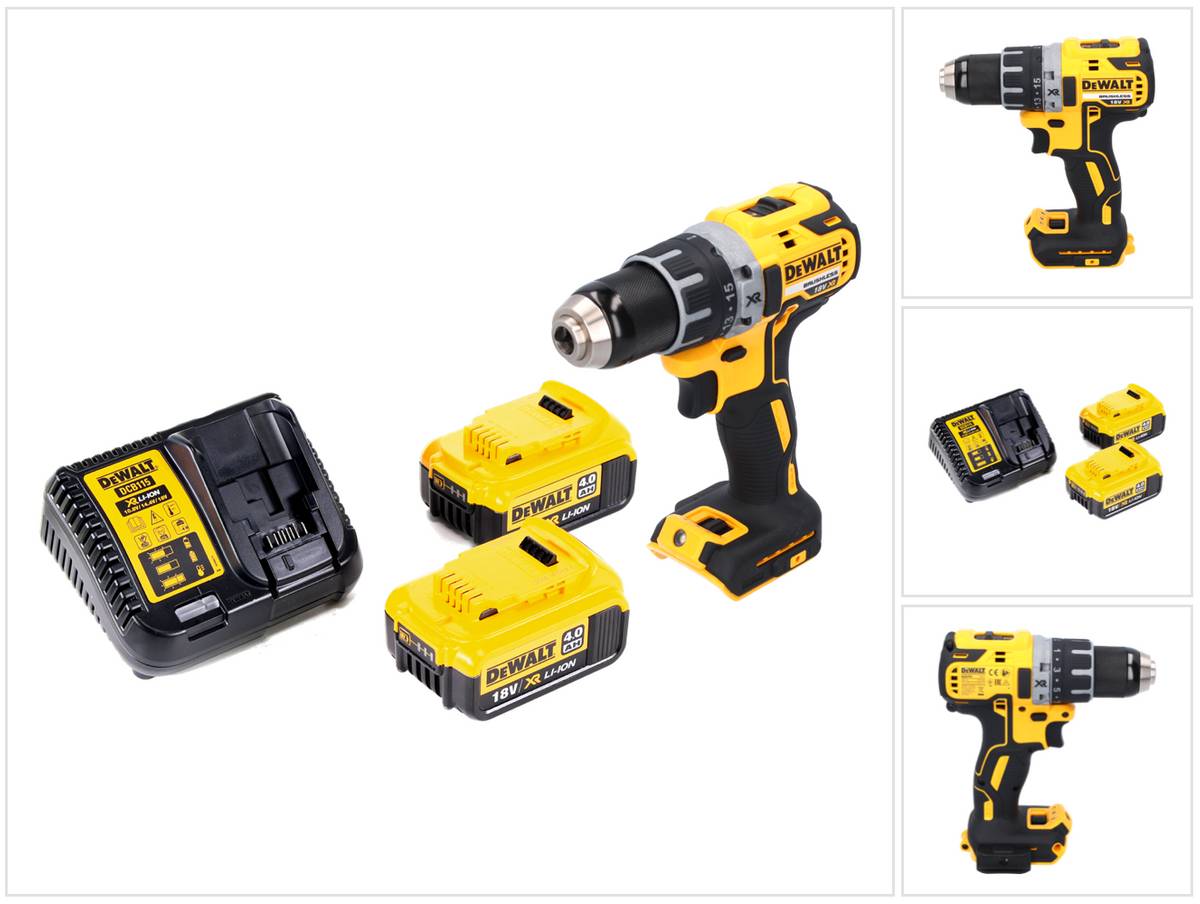 DeWalt DCD 791 M2 Akku Bohrschrauber 18 V 70 Nm Brushless + 2x Akku 4,0 Ah + Ladegerät