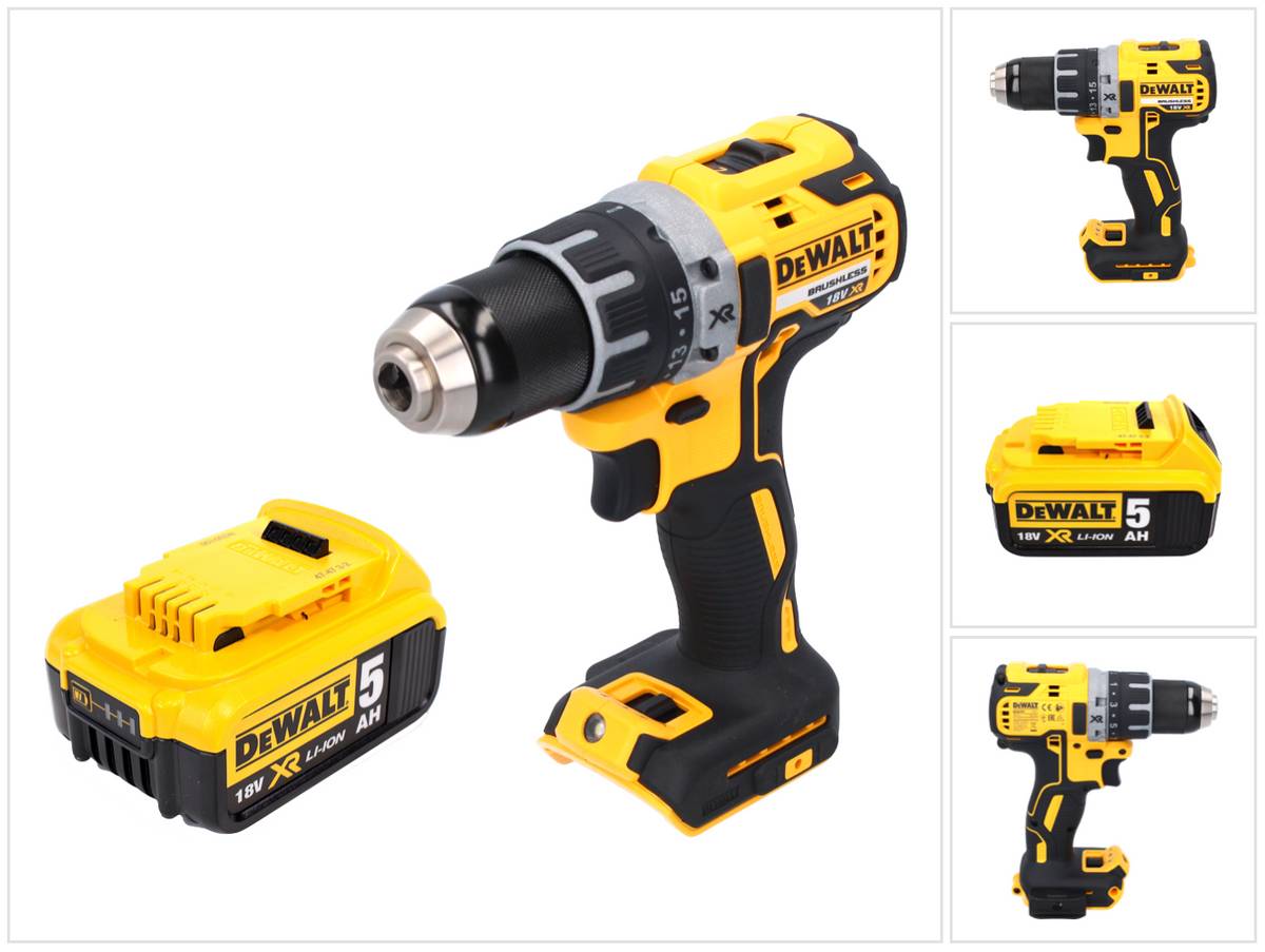 DeWalt DCD 791 N Akku Bohrschrauber 18 V 70 Nm Brushless + 1x Akku 5,0 Ah - ohne Ladegerät