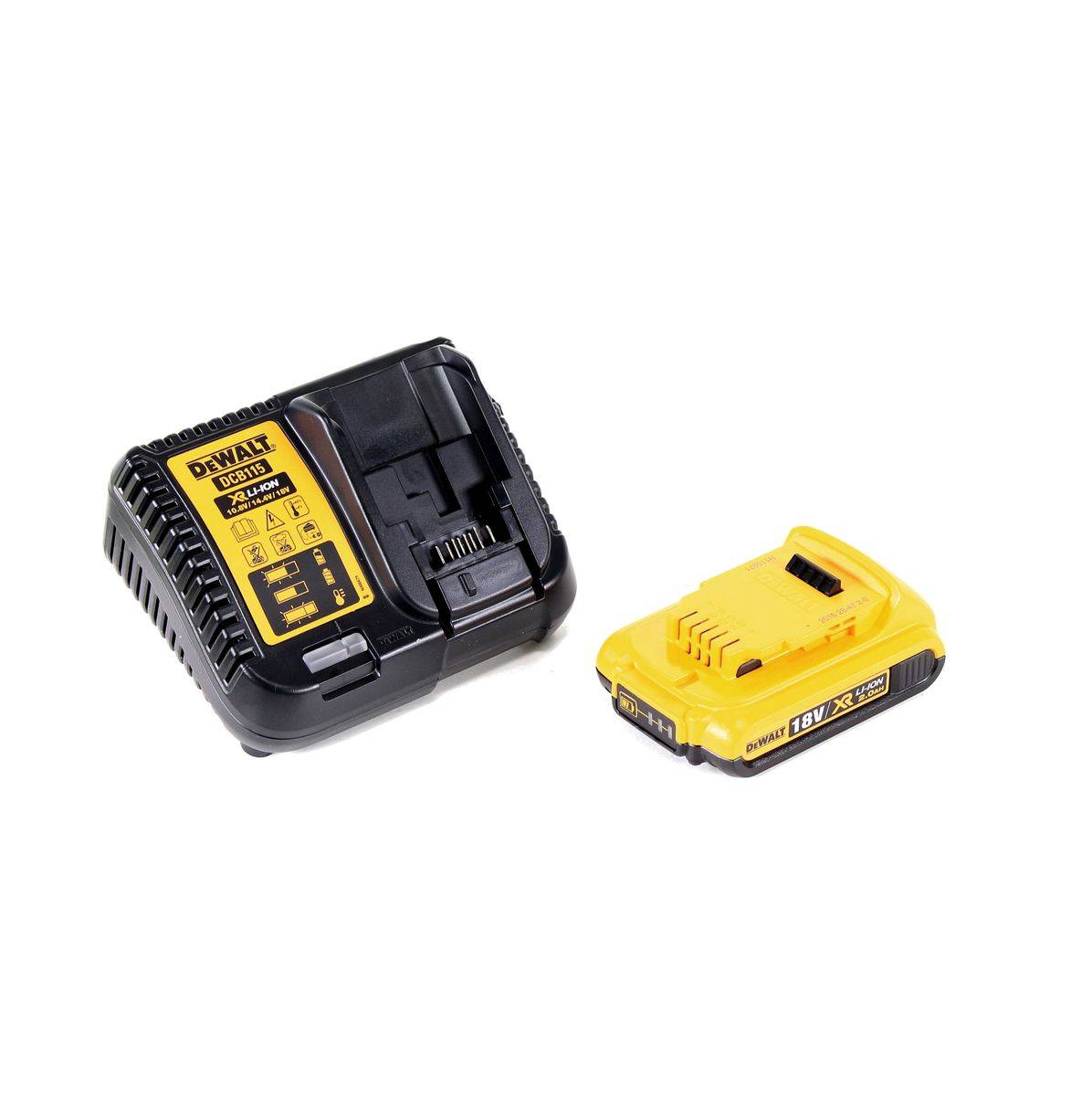 DeWalt DCH 133 D1 Akku Kombihammer 18V 2,6J SDS plus Brushless + 1x Akku 2,0Ah + Ladegerät + TSTAK