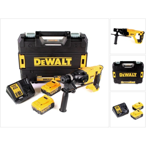 DeWalt DCH 133 M2 Akku Kombihammer 18V 2,6J SDS plus Brushless + 2x Akku 4,0Ah + Ladegerät + TSTAK DeWalt DCH 133 M2 Akku Kombihammer 18V 2,6J SDS plus Brushless + 2x Akku 4,0Ah + Ladegerät + TSTAK