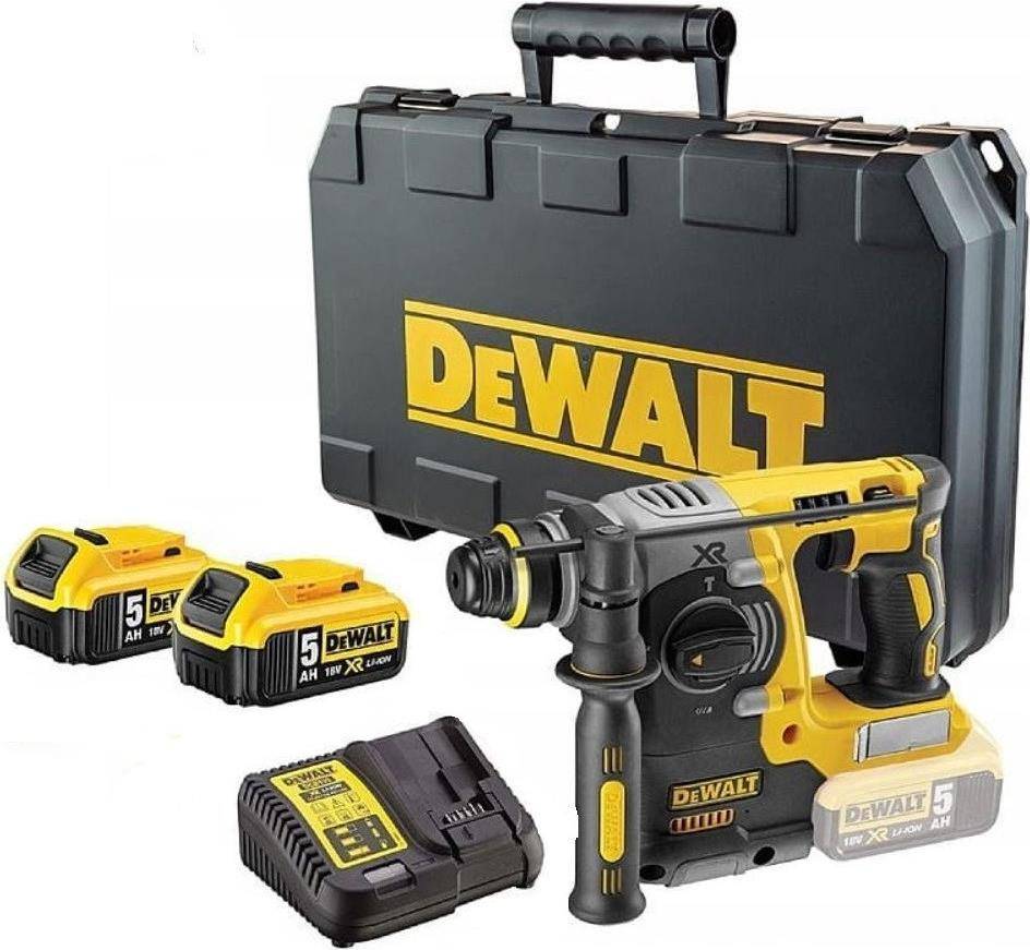 DEWALT DCH273P2 Bohrhammer SDS-Plus 2,1J 400W 2x 18V 5Ah Schwarz, Gelb (DCH273P2)