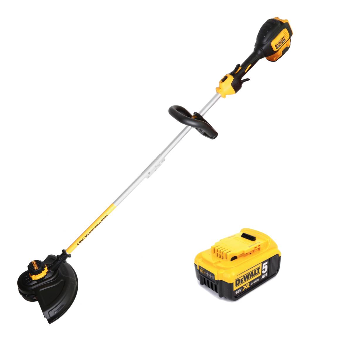 Dewalt DCM 561 PBS Akku Rasentrimmer 18V Brushless + 1x Akku 5,0Ah - ohne Ladegerät