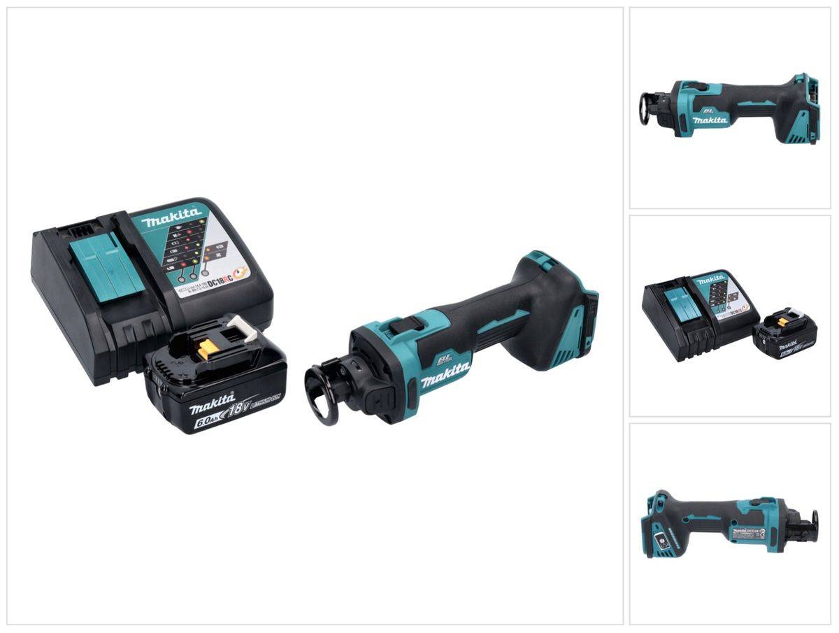 Makita DCO 181 RG1 Akku Rotationsschneider 18 V 32000 U/min Brushless + 1x Akku 6,0 Ah + Ladegerät