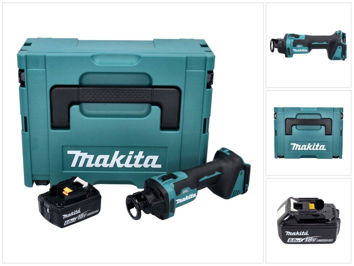 Makita DCO 181 G1J Akku Rotationsschneider 18 V 32000 U/min Brushless + 1x Akku 6,0 Ah + Makpac - ohne Ladegerät
