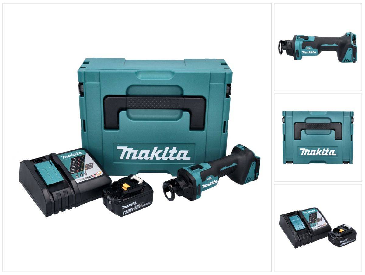 Makita DCO 181 RG1J Akku Rotationsschneider 18 V 32000 U/min Brushless + 1x Akku 6,0 Ah + Ladegerät + Makpac