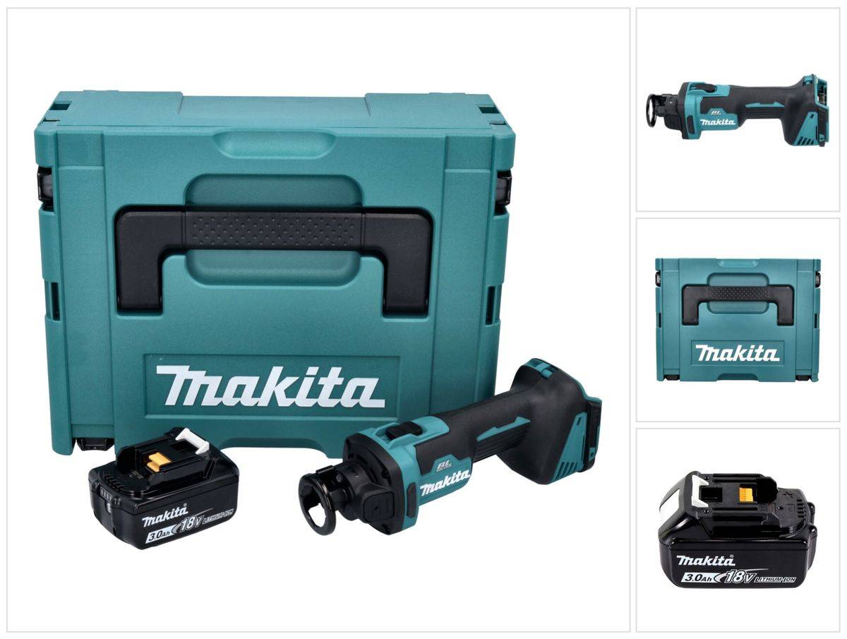 Makita DCO 181 F1J Akku Rotationsschneider 18 V 32000 U/min Brushless + 1x Akku 3.0 Ah + Makpac - ohne Ladegerät