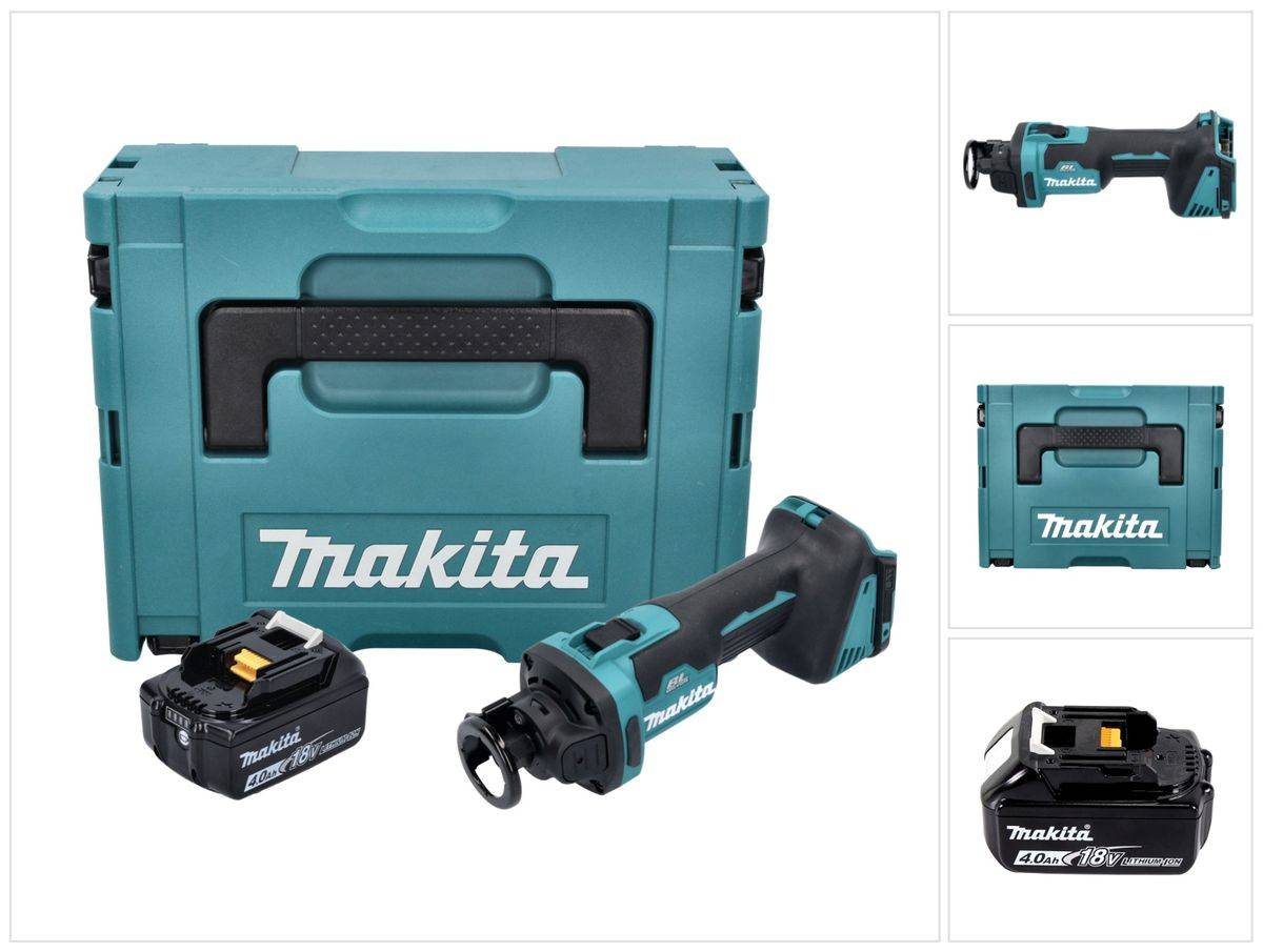 Makita DCO 181 M1J Akku Rotationsschneider 18 V 32000 U/min Brushless + 1x Akku 4,0 Ah + Makpac - ohne Ladegerät
