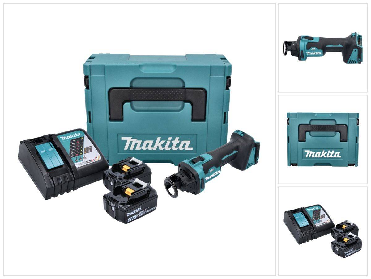 Makita DCO 181 RMJ Akku Rotationsschneider 18 V 32000 U/min Brushless + 2x Akku 4,0 Ah + Ladegerät + Makpac