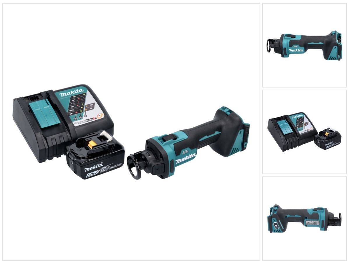 Makita DCO 181 RT1 Akku Rotationsschneider 18 V 32000 U/min Brushless + 1x Akku 5,0 Ah + Ladegerät