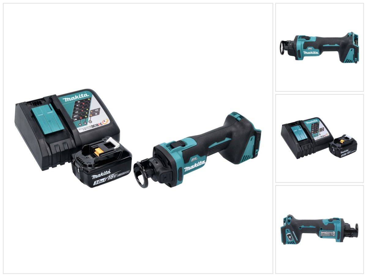 Makita DCO 181 RF1 Akku Rotationsschneider 18 V 32000 U/min Brushless + 1x Akku 3.0 Ah + Ladegerät