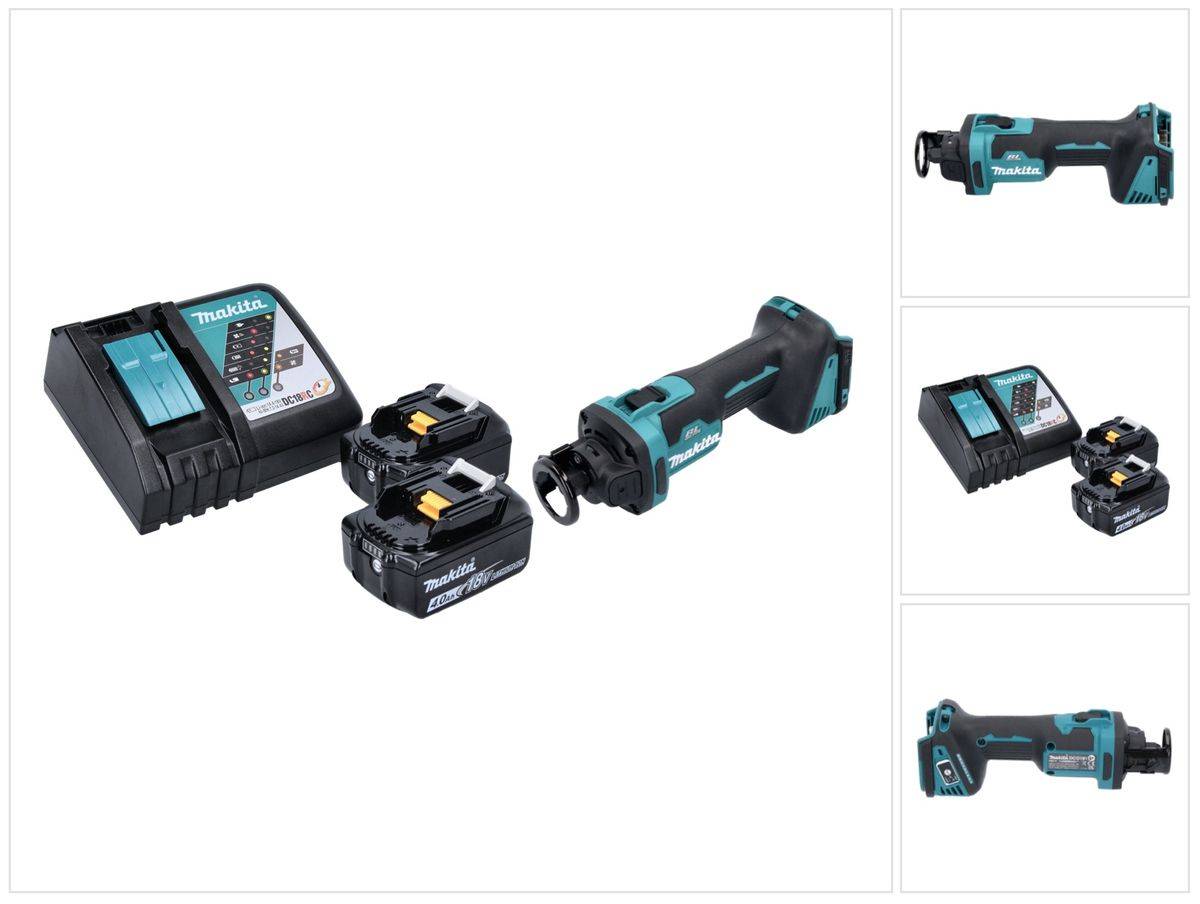 Makita DCO 181 RM Akku Rotationsschneider 18 V 32000 U/min Brushless + 2x Akku 4,0 Ah + Ladegerät