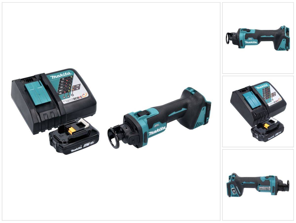 Makita DCO 181 RA1 Akku Rotationsschneider 18 V 32000 U/min Brushless + 1x Akku 2,0 Ah + Ladegerät