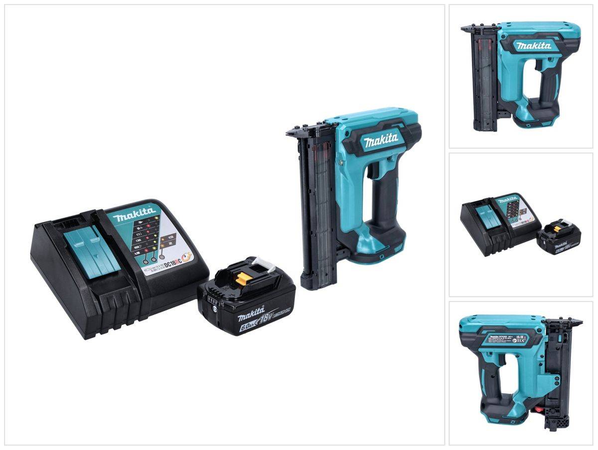 Makita DFN 350 RG1 Akku Stauchkopfnagler 18 V 15 - 35 mm + 1x Akku 6,0 Ah + Ladegerät