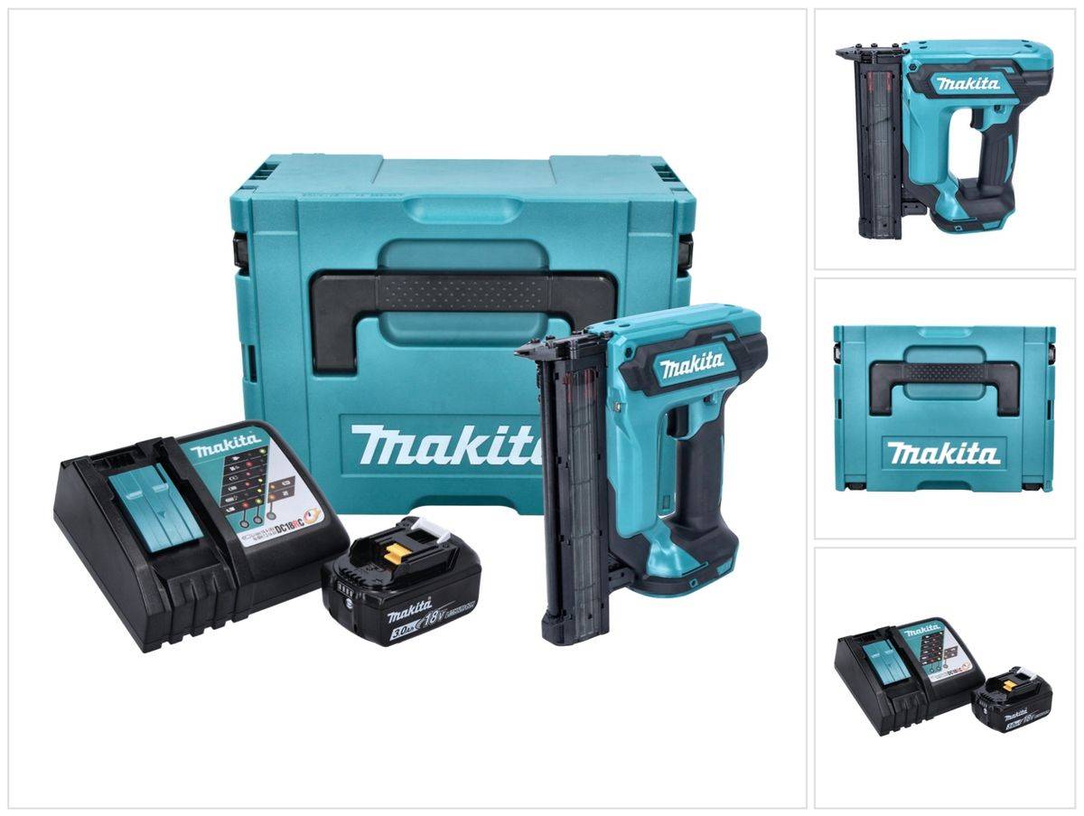 Makita DFN 350 RF1J Akku Stauchkopfnagler 18 V 15 - 35 mm + 1x Akku 3,0 Ah + Ladegerät + Makpac