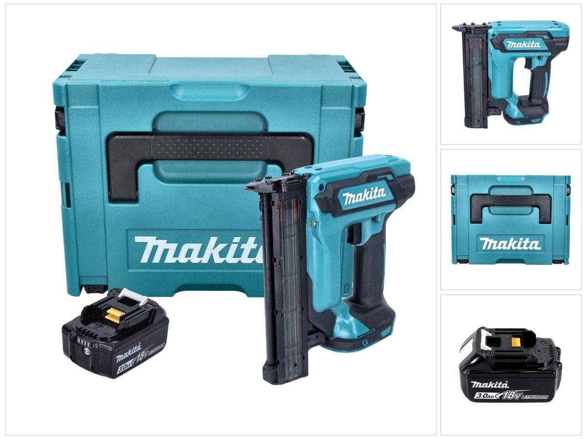 Makita DFN 350 F1J Akku Stauchkopfnagler 18 V 15 - 35 mm + 1x Akku 3,0 Ah + Makpac - ohne Ladegerät