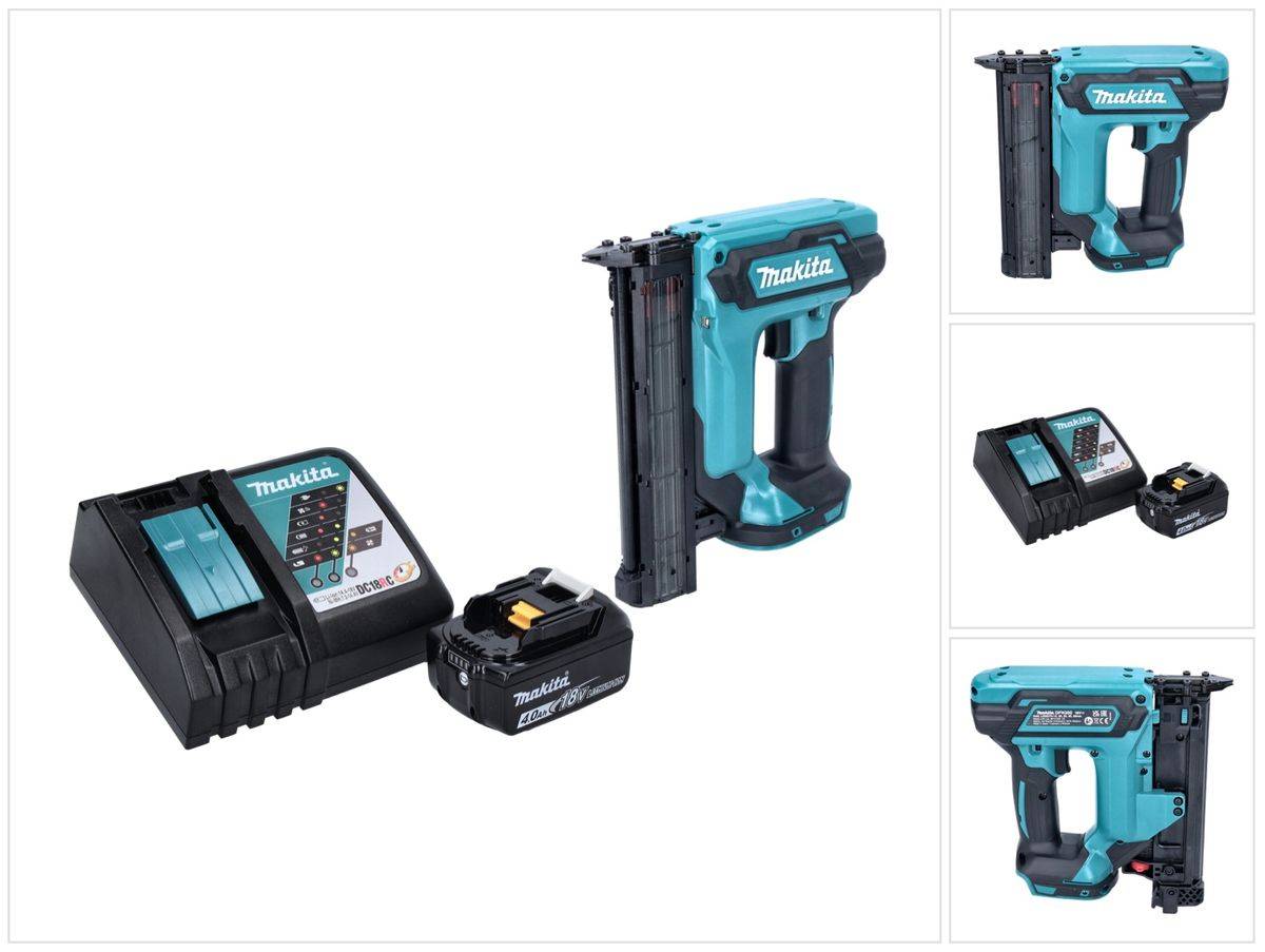 Makita DFN 350 RM1 Akku Stauchkopfnagler 18 V 15 - 35 mm + 1x Akku 4,0 Ah + Ladegerät