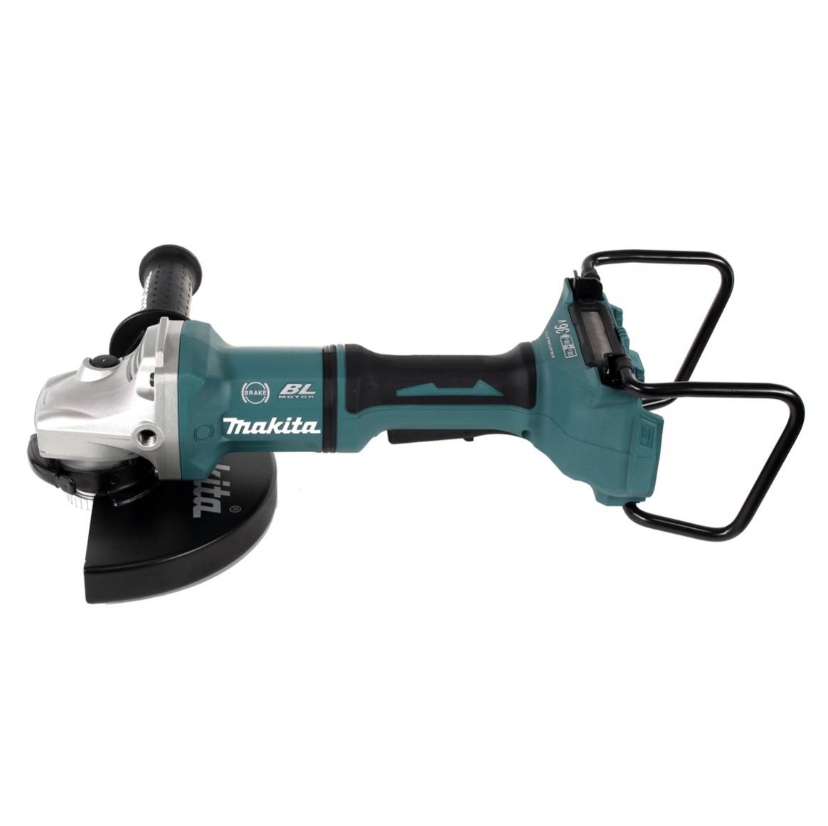 Makita DGA 900 TKX2 Akku Winkelschleifer 36V ( 2x18V ) 230mm Brushless + 2x Akku 5,0Ah + Ezynut + Koffer - ohne Ladegerät