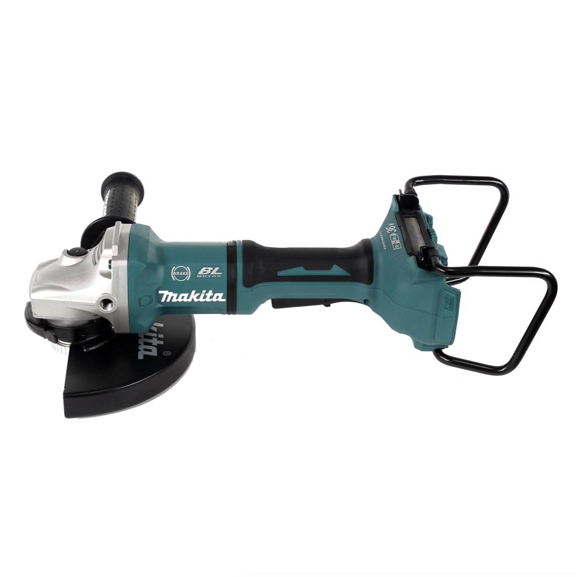 Makita DGA 900 T4KX2 Akku Winkelschleifer 36V ( 2x18V ) 230mm Brushless + 4x Akku 5,0Ah + Ezynut + Koffer - ohne Ladegerät