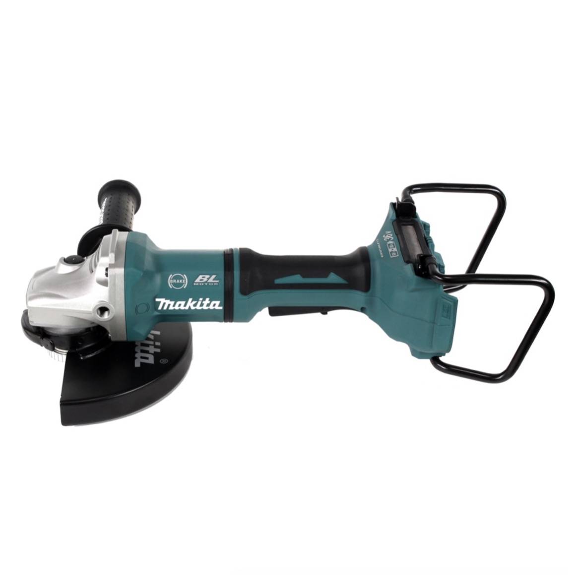 Makita DGA 900 PM4KX2 Akku Winkelschleifer 36V ( 2x18V ) 230mm Brushless + 4x Akku 4,0Ah + Doppelladegerät + Ezynut + Koffer