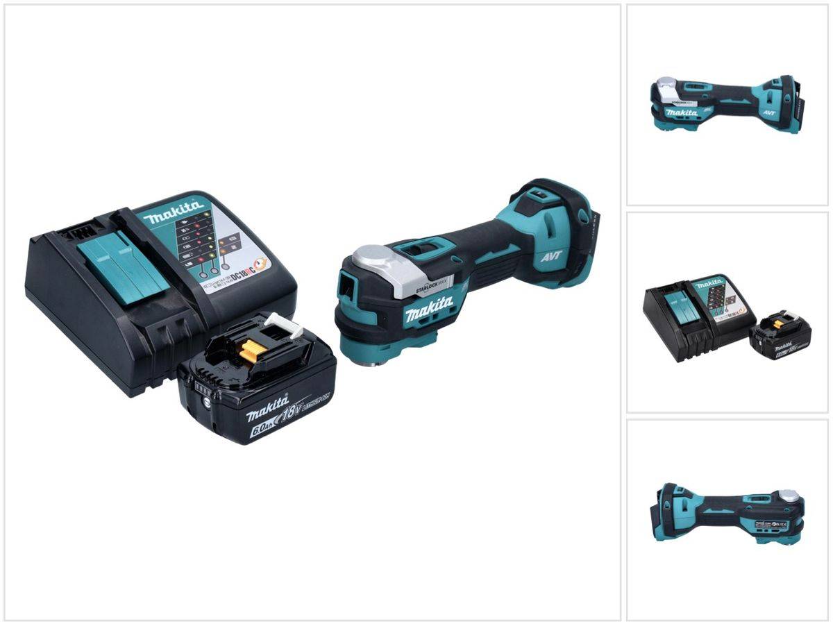 Makita DTM 52 RG1 Akku Multifunktionswerkzeug 18 V Starlock Max Brushless + 1x Akku 6,0 Ah + Ladegerät