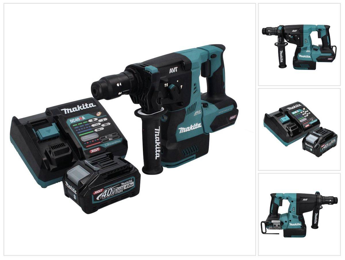 Makita HR 004 GM1 Akku Kombihammer 40 V max. 2,8 J SDS plus XGT Brushless + 1x Akku 4,0 Ah + Ladegerät