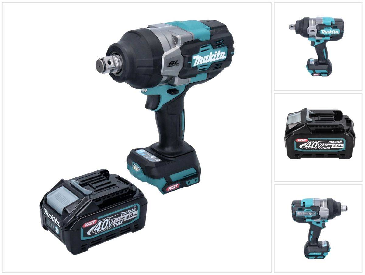 Makita TW 001 GM1 Akku Schlagschrauber 40 V max. 1800 Nm Brushless XGT + 1x Akku 4,0 Ah - ohne Ladegerät