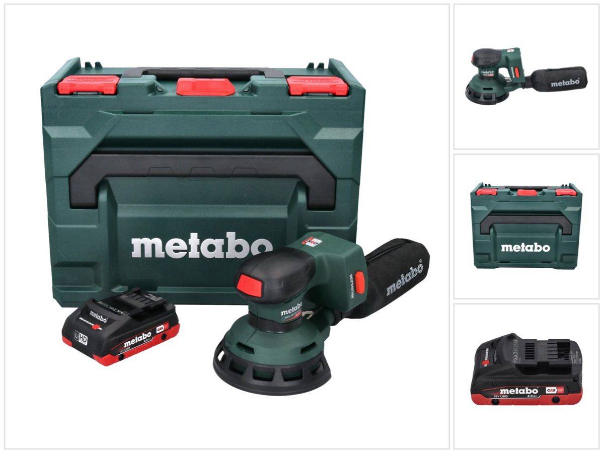 Metabo SXA 18 LTX 125 BL Akku Exzenterschleifer 18 V 125 mm Brushless + 1x Akku 4,0 Ah + metaBOX - ohne Ladegerät