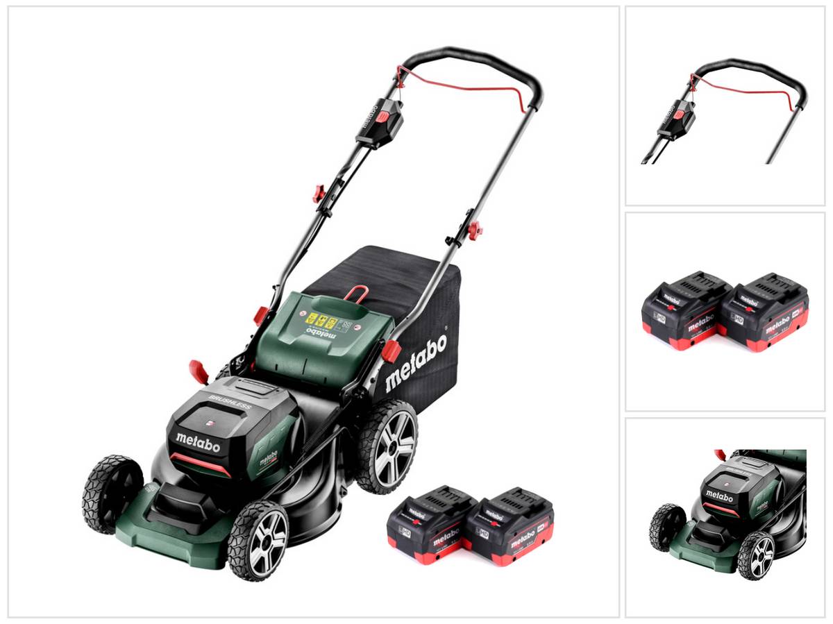 Metabo RM 36-18 LTX BL 46 Akku Rasenmäher 36 V ( 2x 18 V ) 46 cm Brushless + 2x Akku 5,5 Ah - ohne Ladegerät